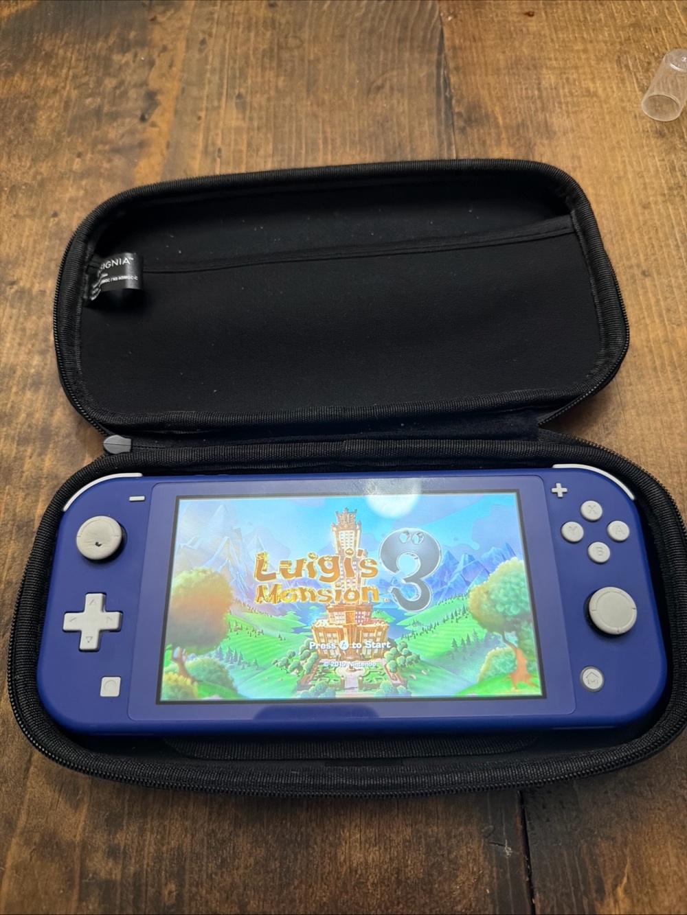 Nintendo Switch Lite Blue Handheld Console with Black Carry Case